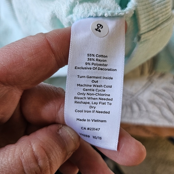NWT Talbots Terrycloth Pullover Tunic Aqua Blue Small - Picture 10 of 10